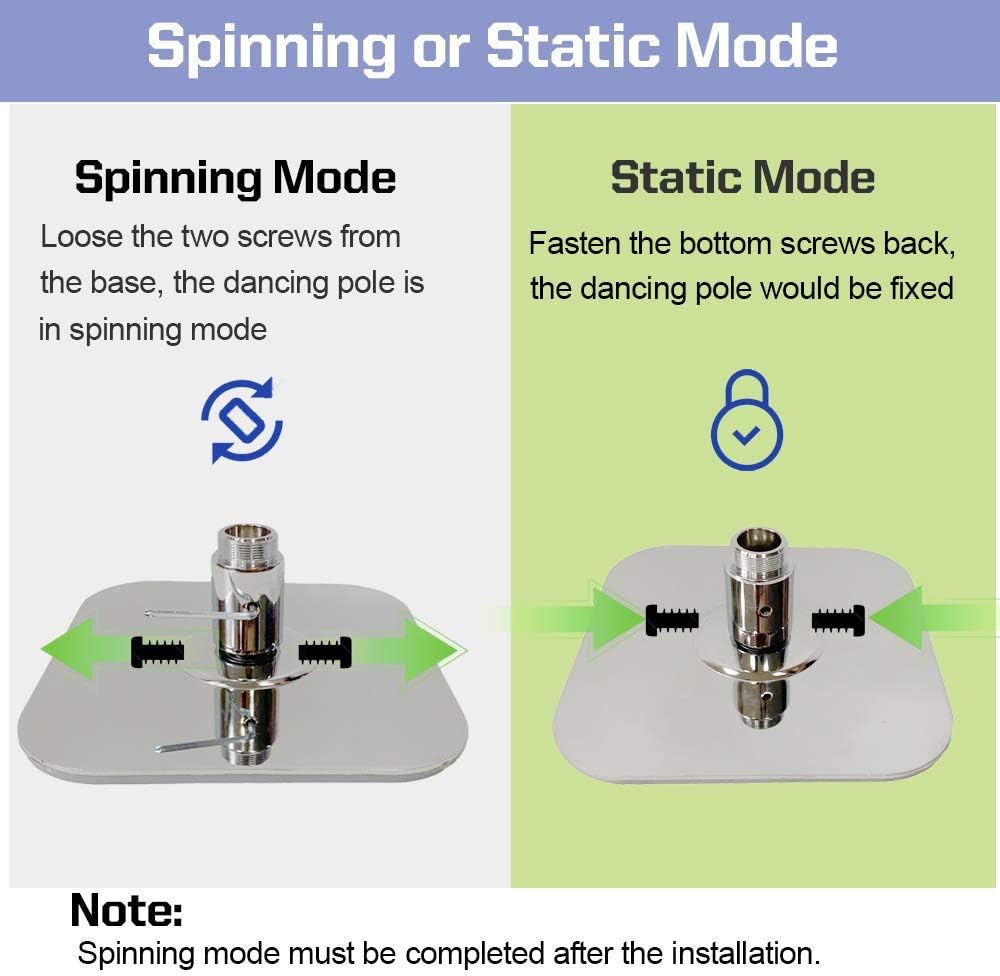 AUCT 14194 - $122 UMEKEN Spinning Static Dance Pole Portable | Height Adj - Image 4