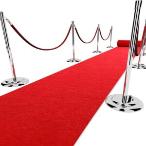 AUCT 13395 - 3x10 ft Extra Thick Red Carpet Runner for Party & Events,Fes
