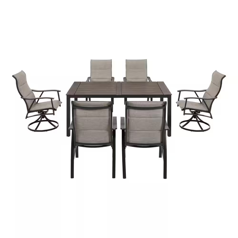 AUCT 14381pa - $799 Hampton Bay Felton Falls 7-Piece Padded Sling Outdoor D - Image 3