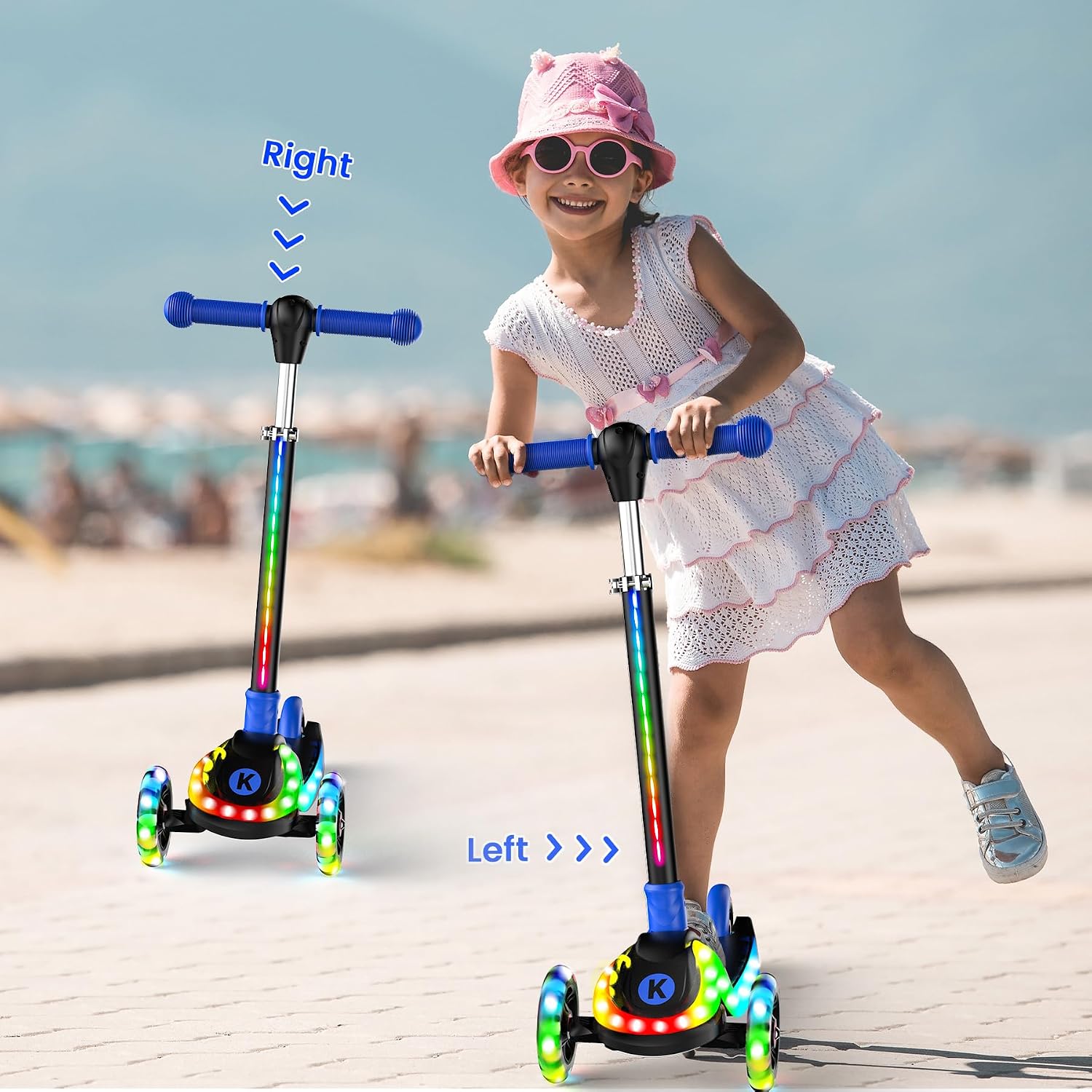 AUCT 14290 - $66 2-in-1 Adjustable Kick Scooter for Kids 3-5 (Suitable 3- - Image 2