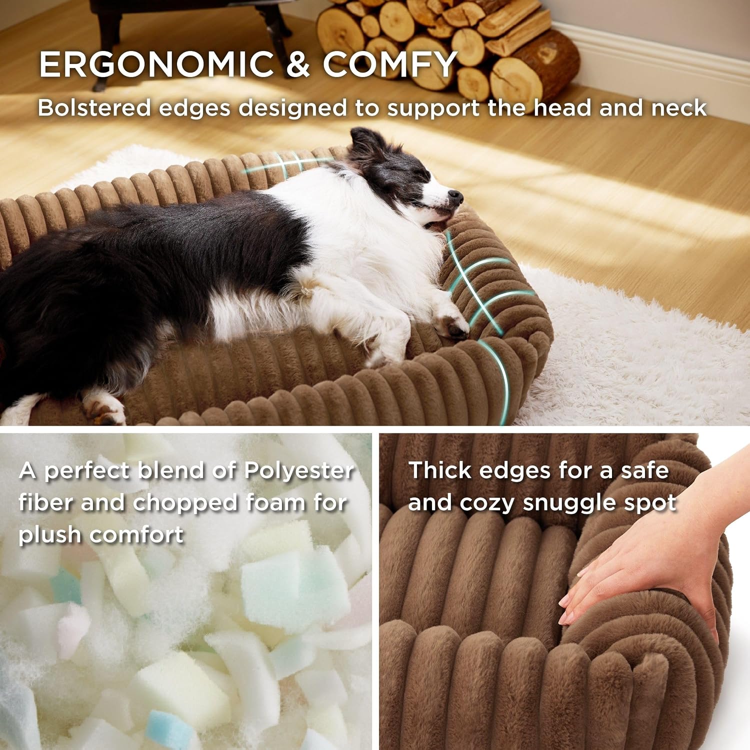 AUCT 14267 - Bedsure ComfyFleece Cute Dog Bed for Small Dogs & Cats - Wa - Image 2