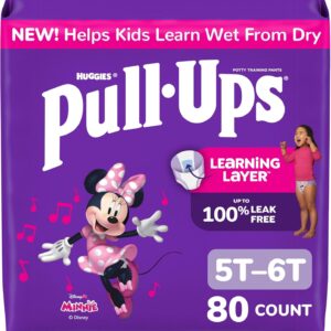 AUCT 13435 - Pull-Ups Girls' Potty Training Pants, Size 5T-6T Training Un