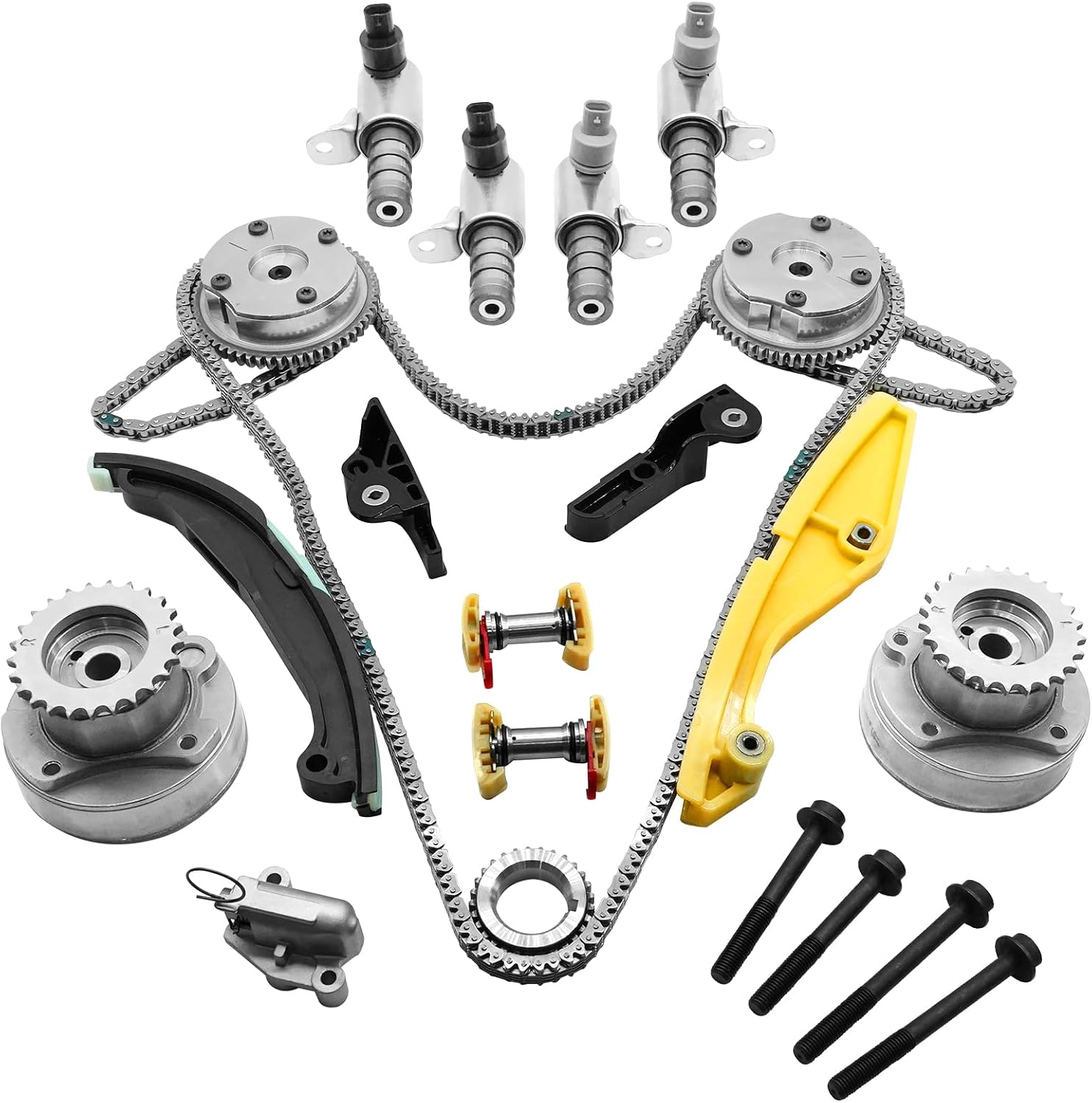 AUCT 14291 - $247 90738S Timing Chain Kit with Cam Timing Sprocket & 4Pcs