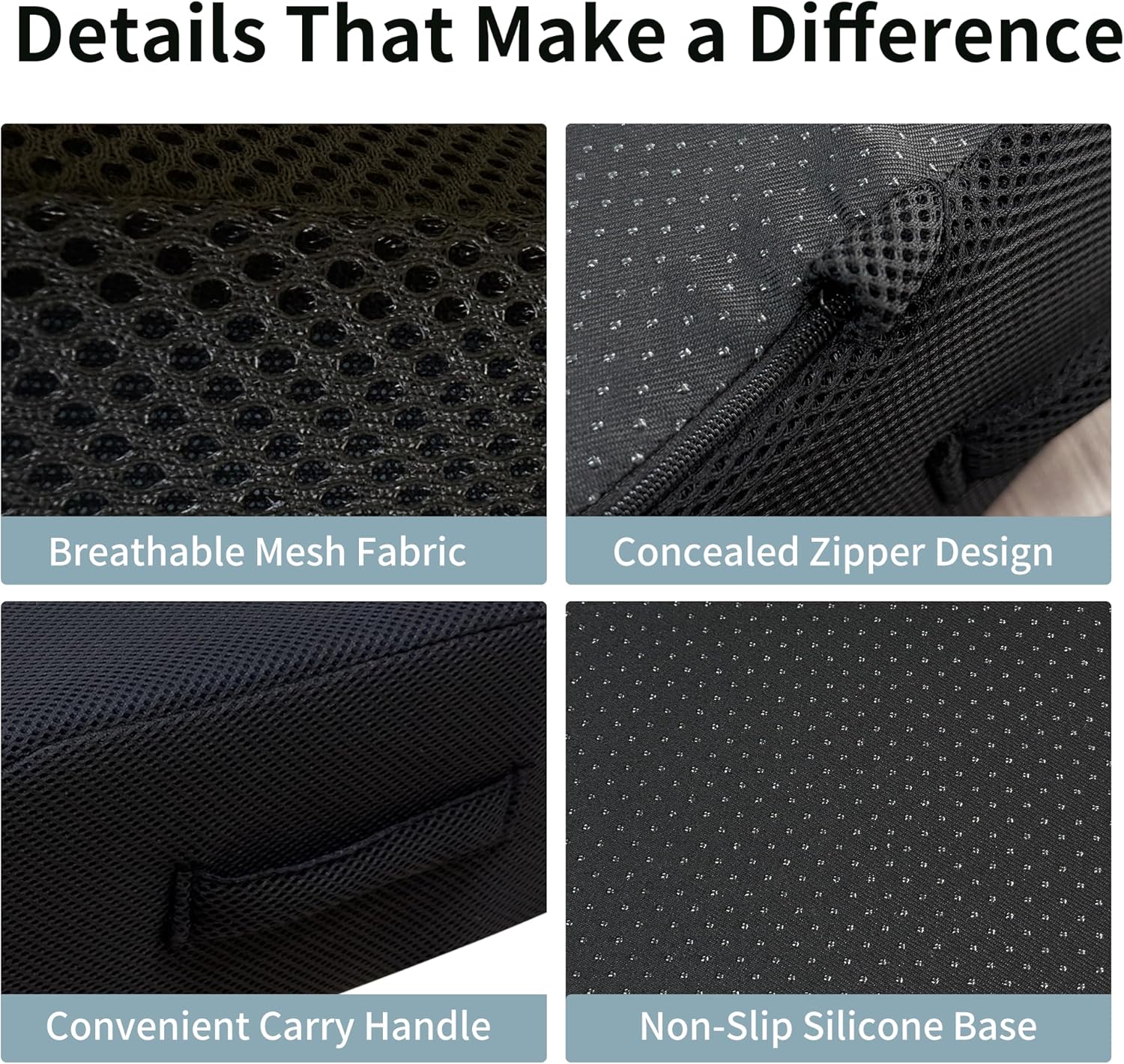 AUCT 13346 - 6" Extra Thick Memory Foam Office Chair Cushion 2-Layer Bo - Image 2