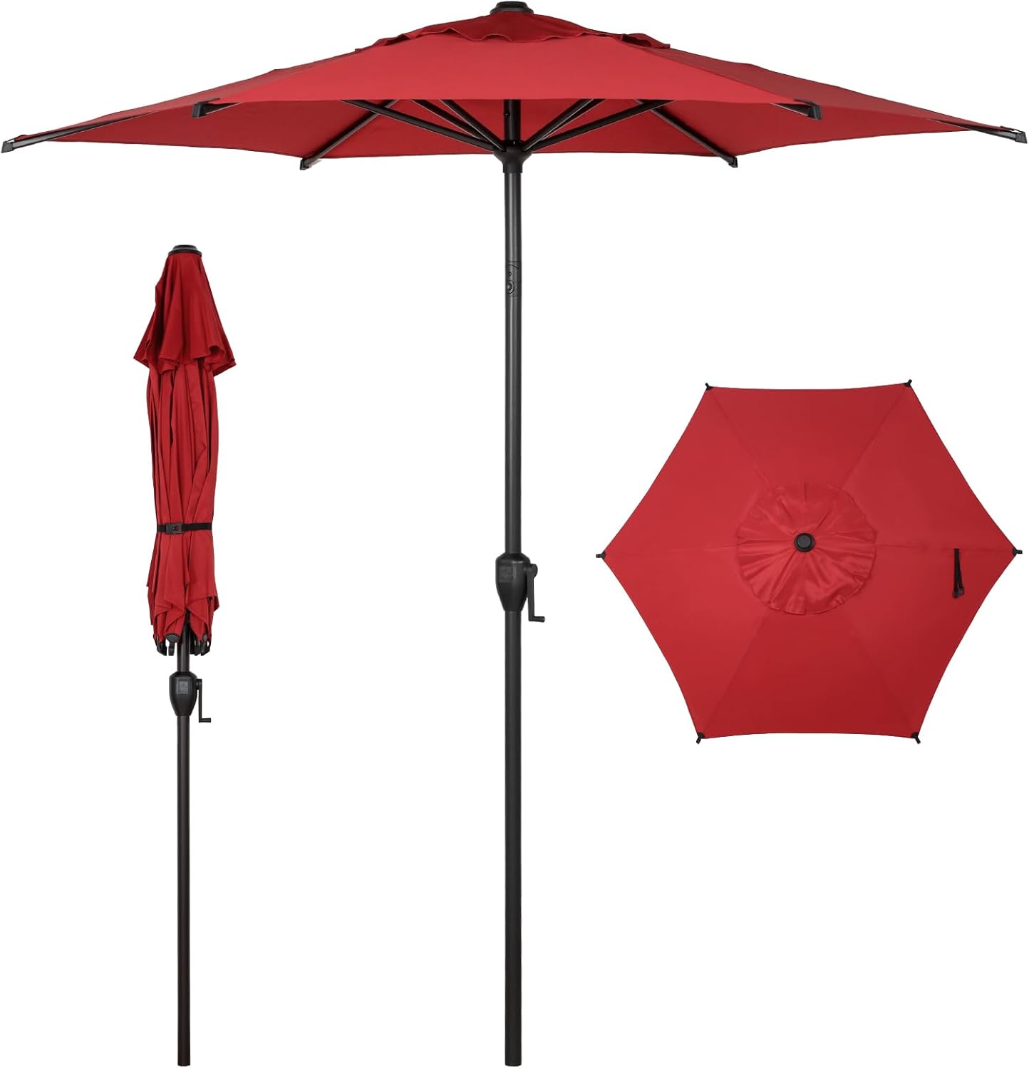 AUCT 12403 - Abba Patio 7.5FT Lyon Outdoor Patio Umbrella Outdoor Table U