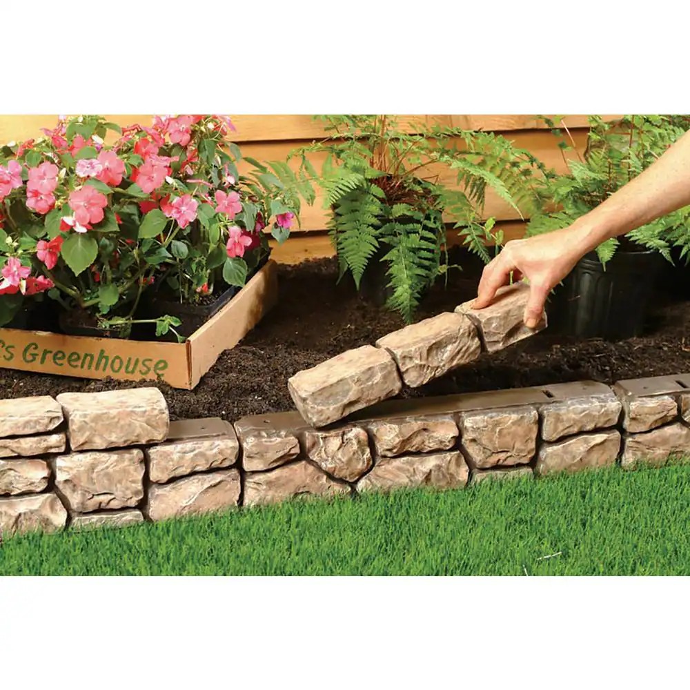 AUCT 12594 - $73 Dalen Products 6 in. x 10 ft. Tan Stone Wall Border - Image 4