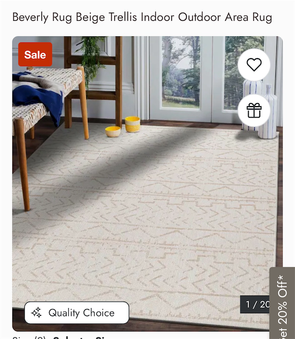 AUCT 14143r - $149 Beverly Rug Beige Trellis Indoor Outdoor Area Rug