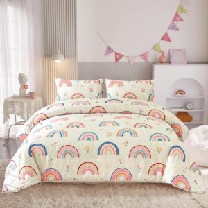 AUCT 13542 - Btargot Lightweight Soft 3 Piece Rainbow Comforter Set with