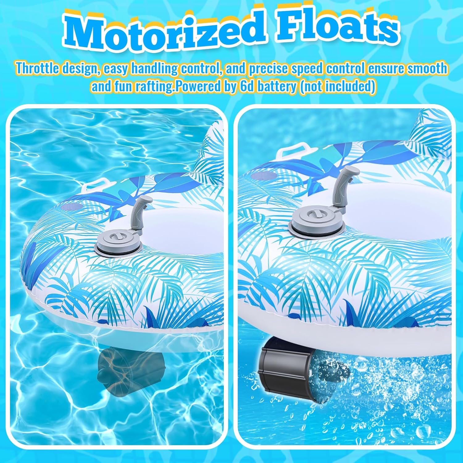 AUCT 13178 - $205 2 Sets Motorized Pool Float for Adults, Electric Inflat - Image 4