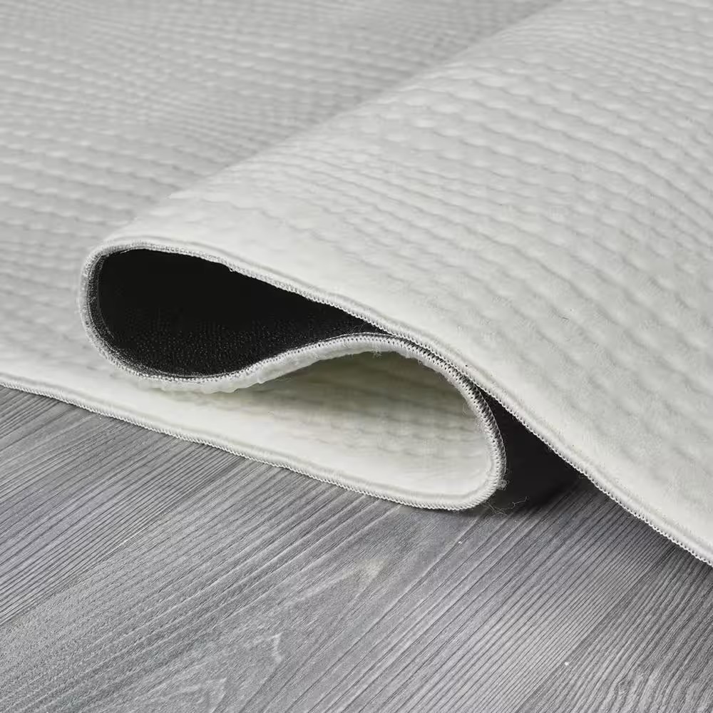 AUCT 12024 - $121 Serenity White Solid 8 ft. x 10 ft. Modern Non Skid Sof - Image 4