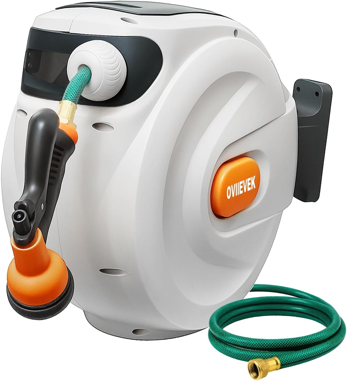 AUCT 13436 - Retractable Garden Hose Reel,1/2 Inch x 100ft Wall Mounted H
