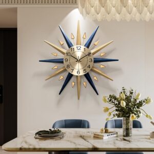 AUCT 12927 - $80 Starburst Large Wall Clock,Mid Century Decorative Wall C
