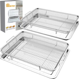 AUCT 13370 - DONGULI Air Fryer Basket Oven - 2 Set Large Air Fryer Basket