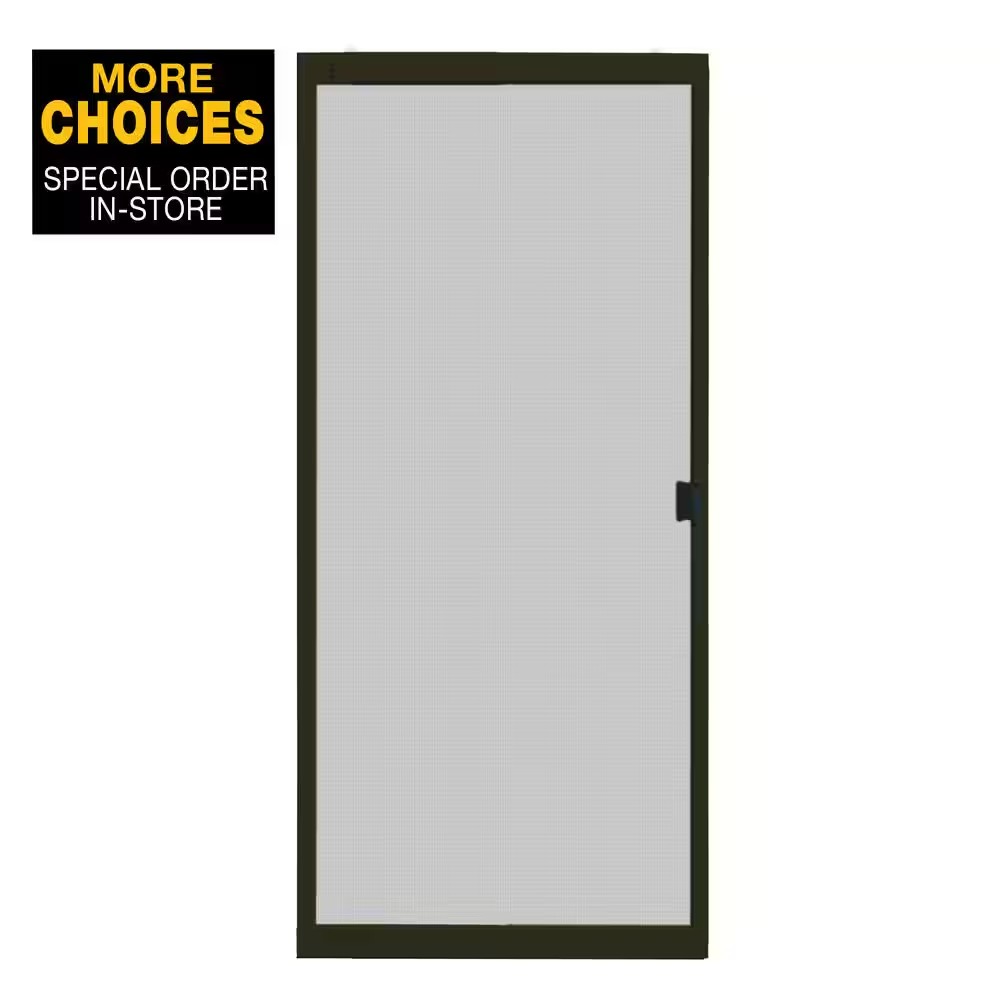 AUCT 14389m - 30 in. x 80 in. Adjustable Fit White Metal Sliding Patio Scr - Image 2