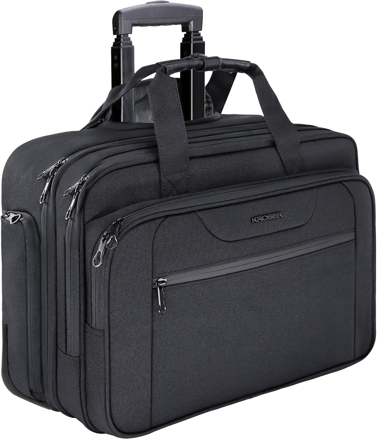 AUCT 13265 - $74 KROSER Rolling Laptop Bag Premium Wheeled Briefcase Fits