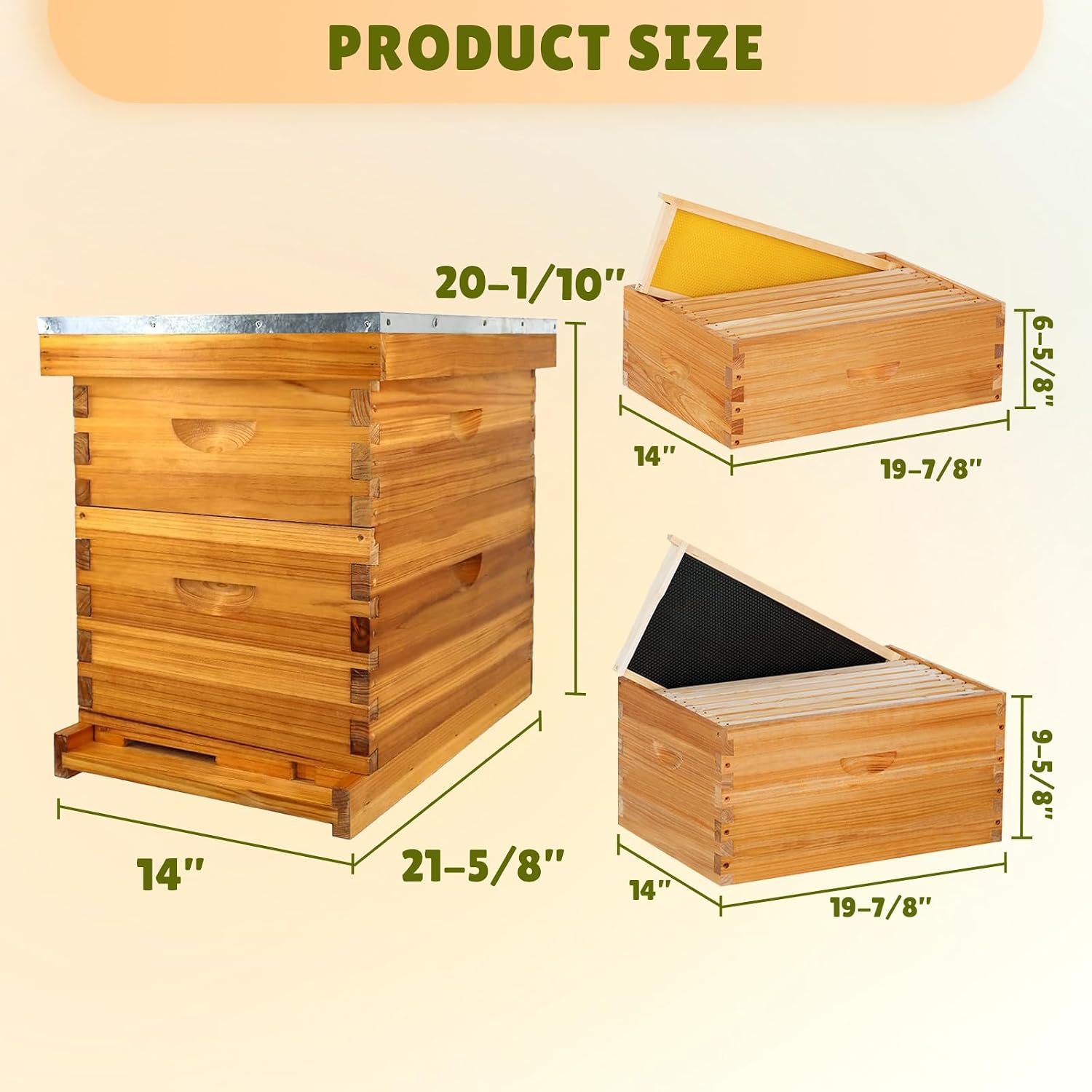 AUCT 14313 - $110 8 Frame Bee Hive Complete Beehive Kit Dipped in Beeswax - Image 3
