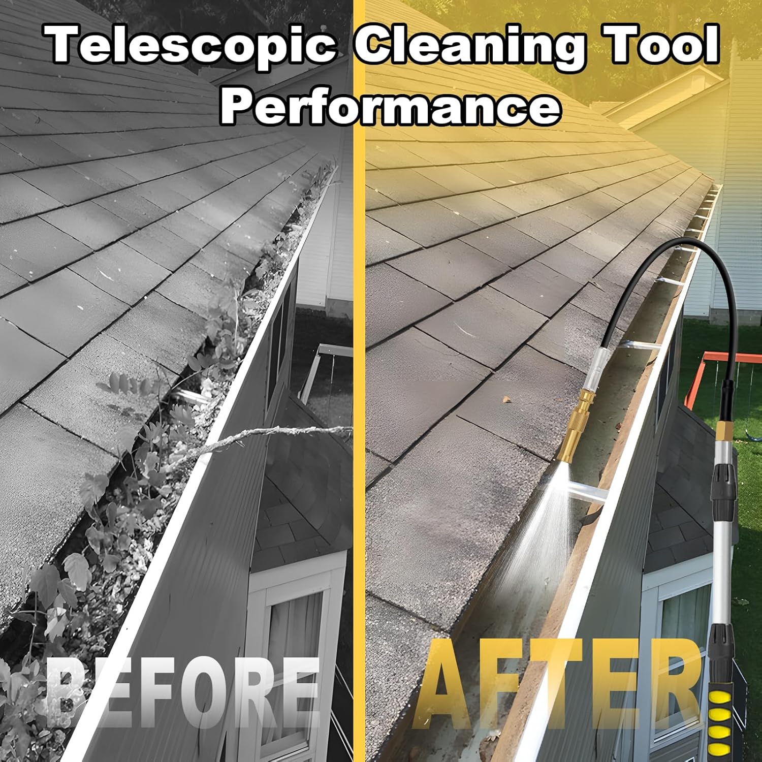 AUCT 13100 - 20FT Reach Telescopic Gutter Cleaning Tools from Ground, Rai - Image 3
