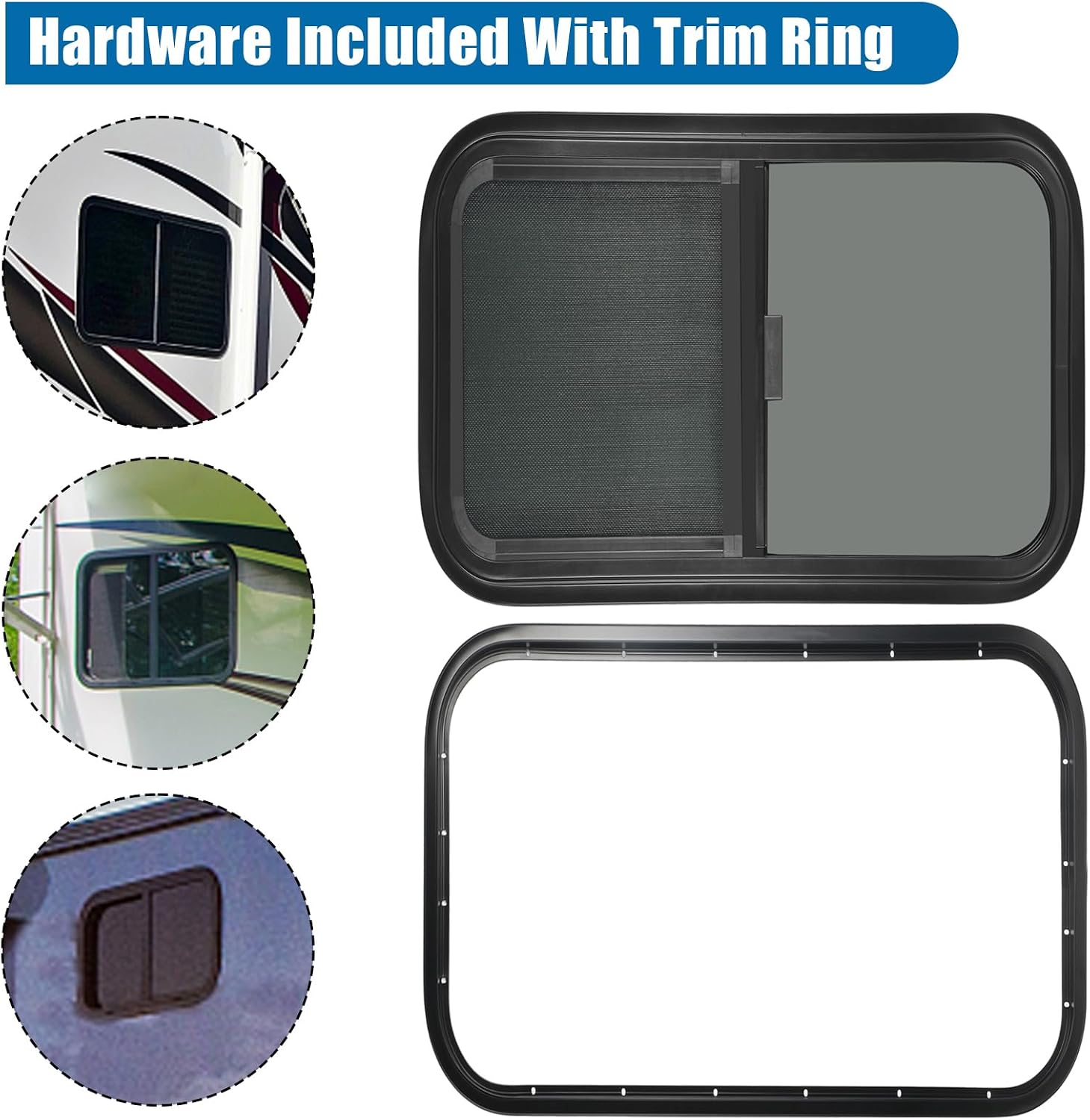 AUCT 14212 - $173 2 Pack Horizontal RV Windows, 24" W x 20" H Tinted Slid - Image 3