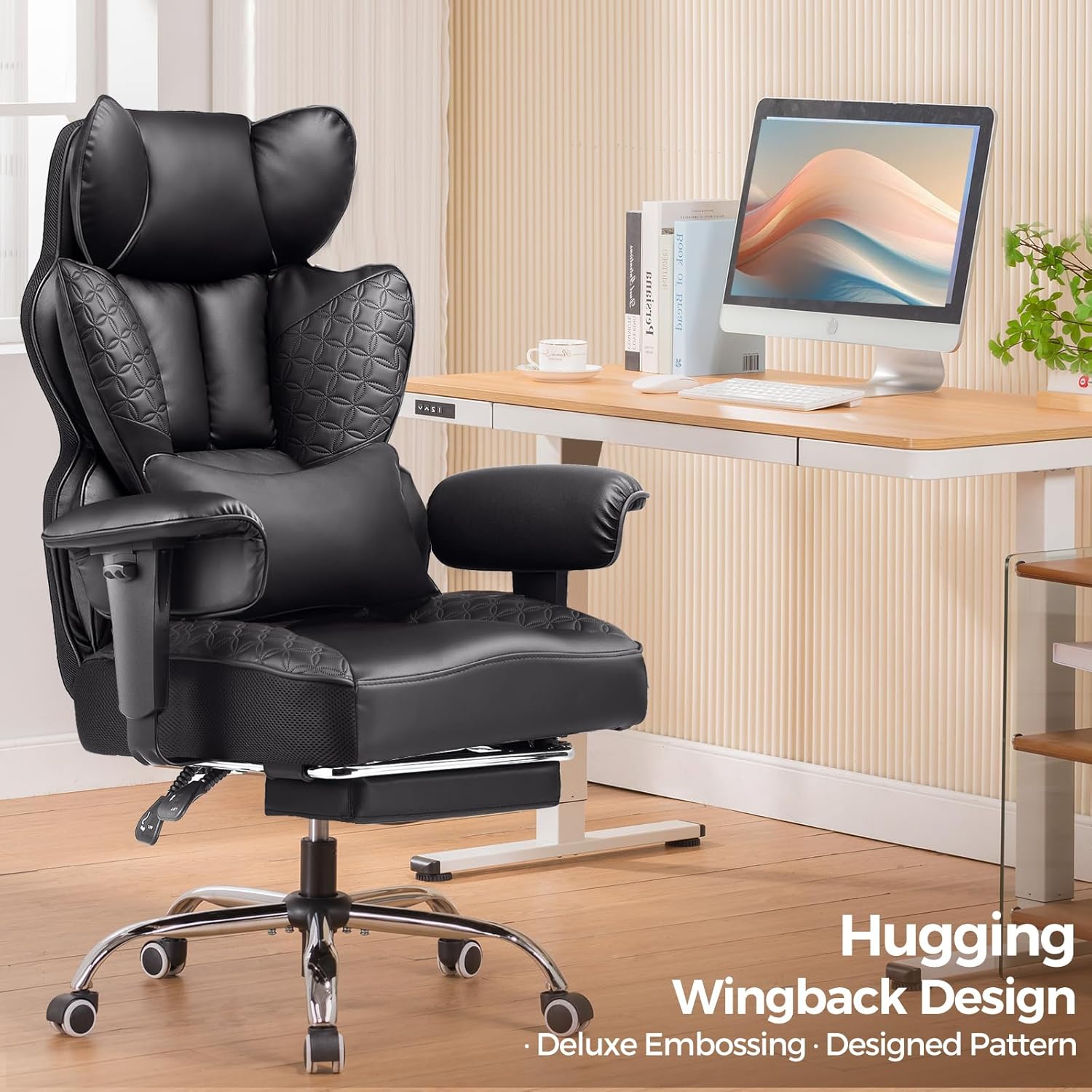 AUCT 12362 - $180 COMHOMA Big and Tall Office Chair Heavy Duty Wide Ergon - Image 3