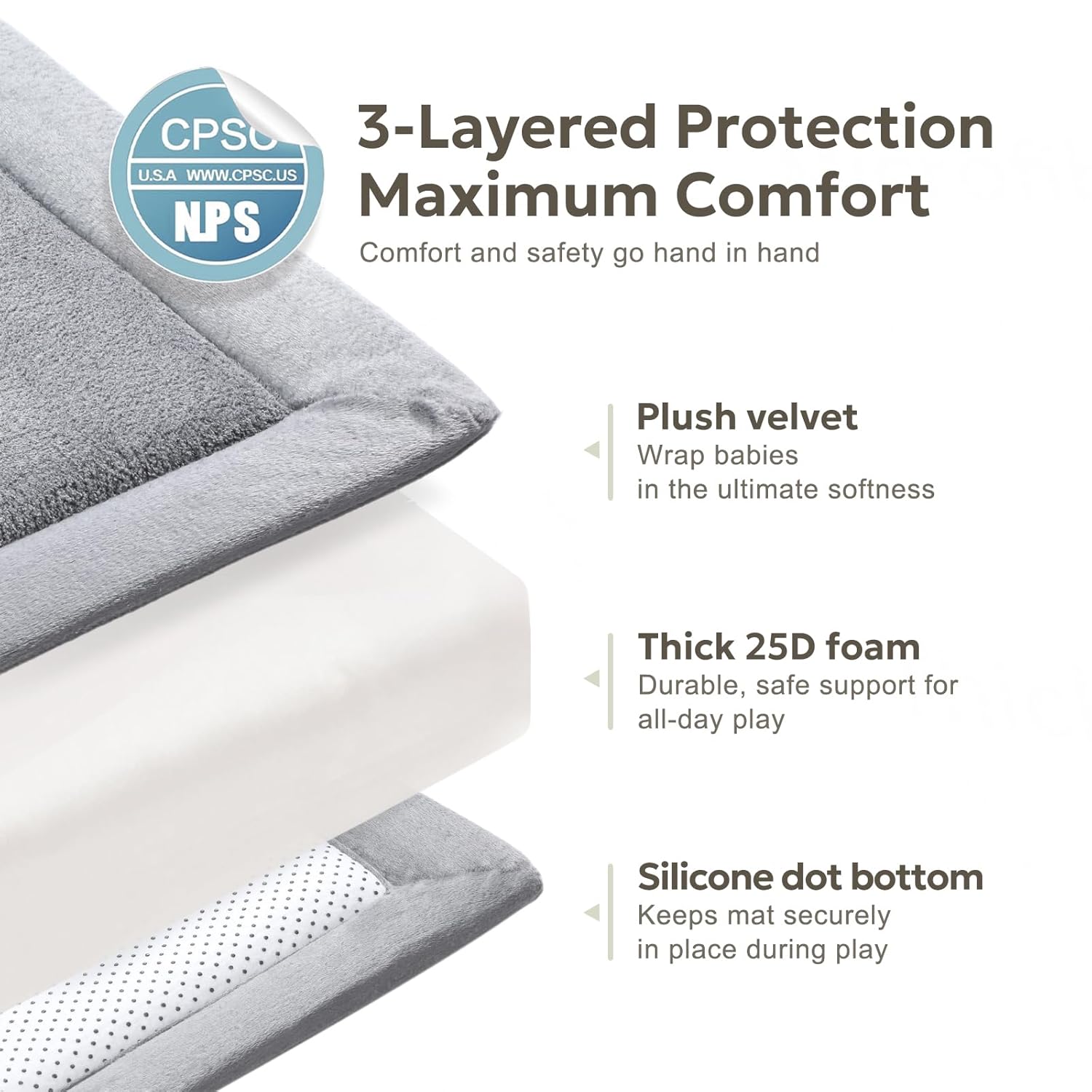 AUCT 13299 - Mallify Ultra Soft 1.3" Thick Baby Play Mat for Floor, Large - Image 3