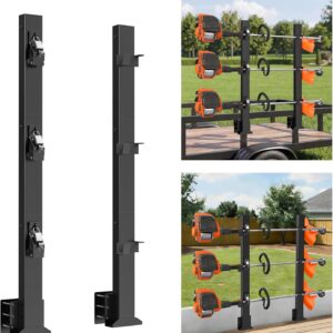 AUCT 13371 - $56 Weedeater Rack for Trailer with Lock, 3 Place Weed Eater