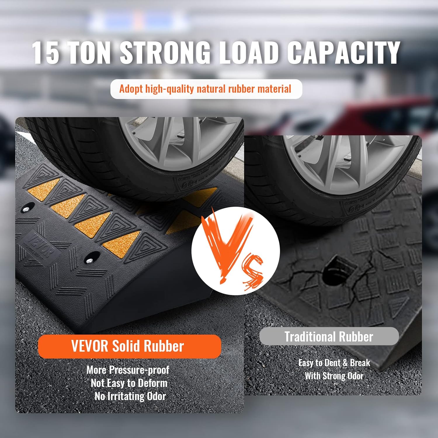 AUCT 12332 - VEVOR Rubber Curb Ramp 6' Rise Height Sidewalk Threshold Ram - Image 3