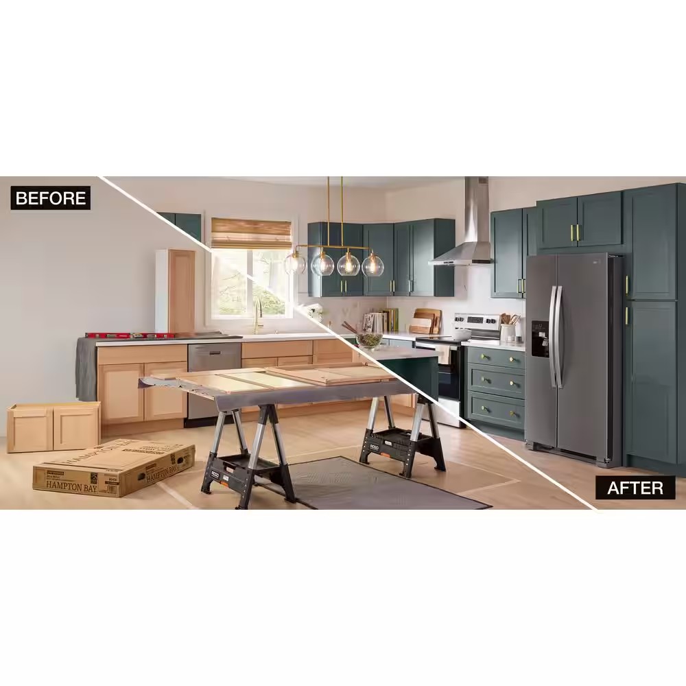 AUCT 14255 - $120 Hampton Bay 27 in. W x 12 in. D x 36 in. H Ready to Ass - Image 2