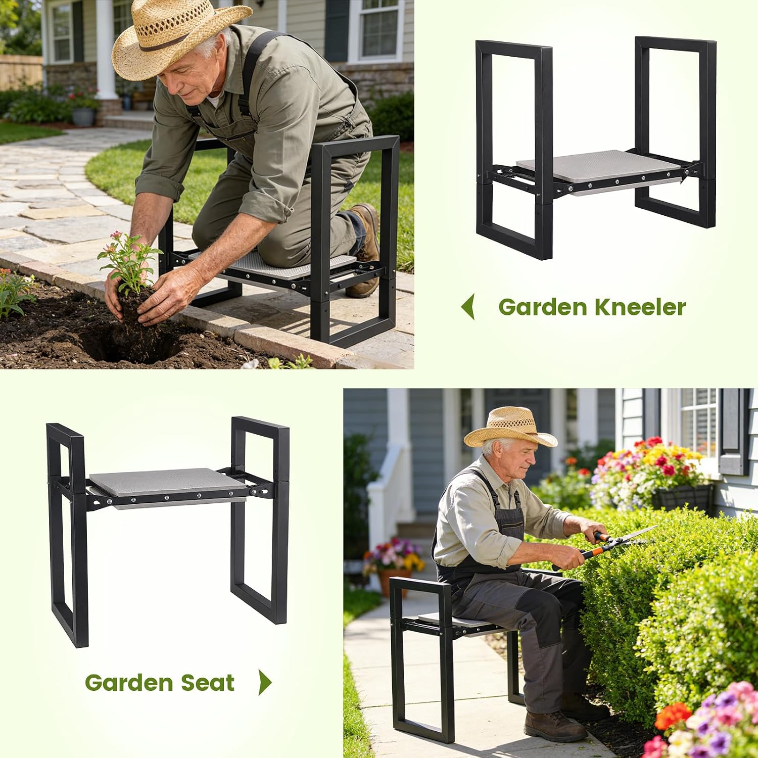 AUCT 13296 - Garden Kneeler and Seat Heavy Duty 500lbs, Anti-Tip Gardenin - Image 4