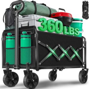 AUCT 13578 - Collapsible Wagons Carts Foldable Wagon,360lbs Folding Wagon