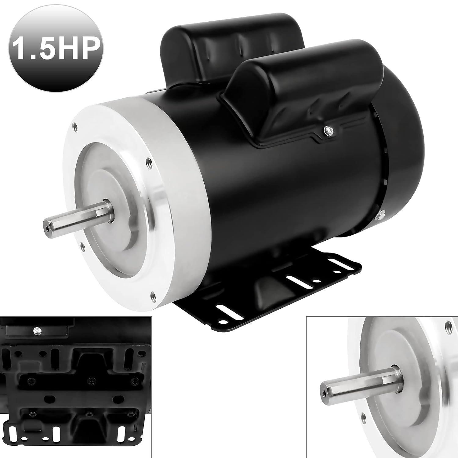 AUCT 14032 - $216 1.5HP Electric Motor 3450RPM Reversible Single Phase 56 - Image 3