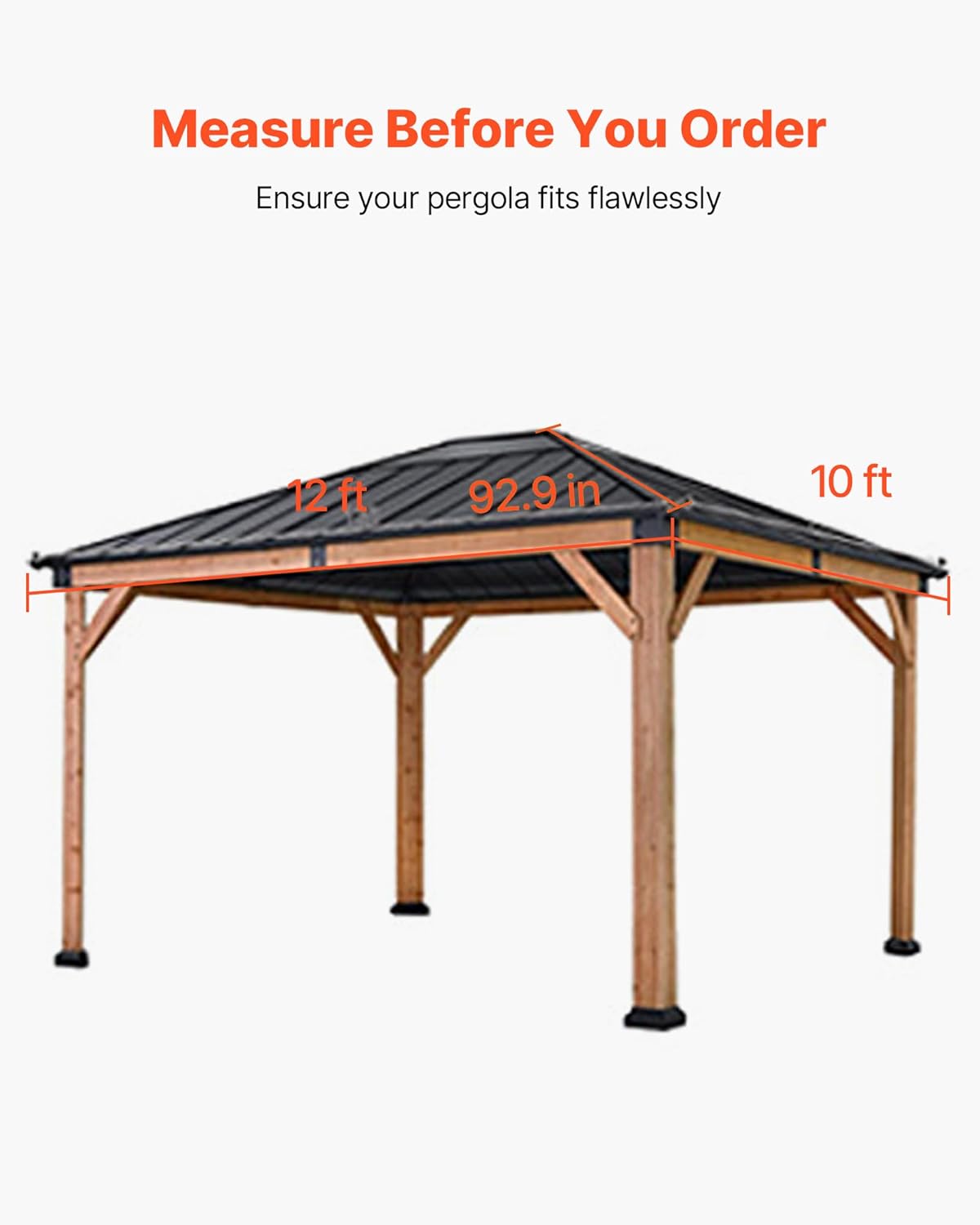 AUCT 12892 - $116 VEVOR Winter Gazebo Cover Fits 10 x 12 ft Hardtop Gazeb - Image 2