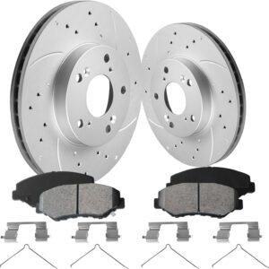AUCT 14353 - $87 Anpulsero Front 11.1in 282mm Geomet Coated Rotors Kit Fo