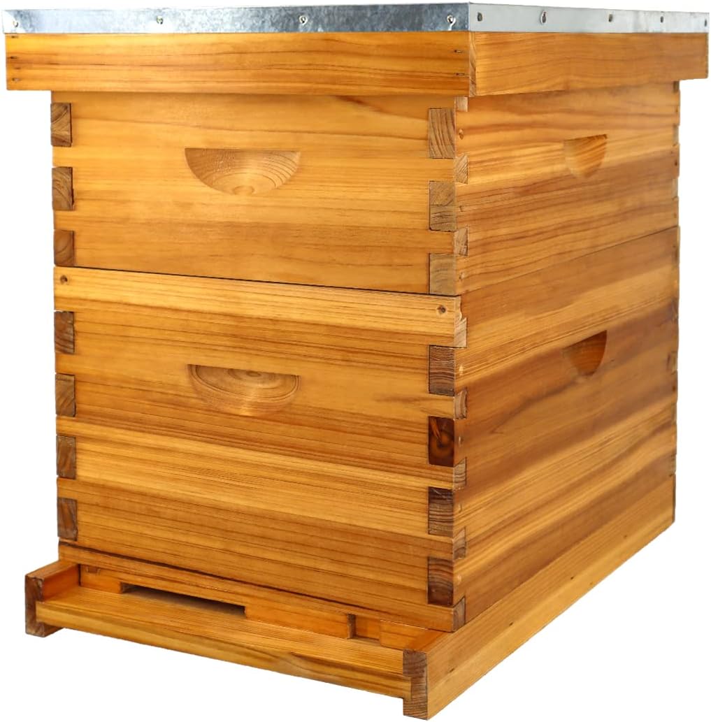 AUCT 14313 - $110 8 Frame Bee Hive Complete Beehive Kit Dipped in Beeswax