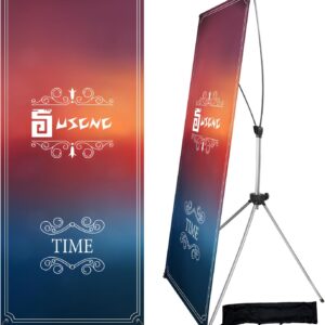 AUCT 13292 - USCNC X Banner Stand Adjustable Fit Banner 23 x 63 to 32 x 7