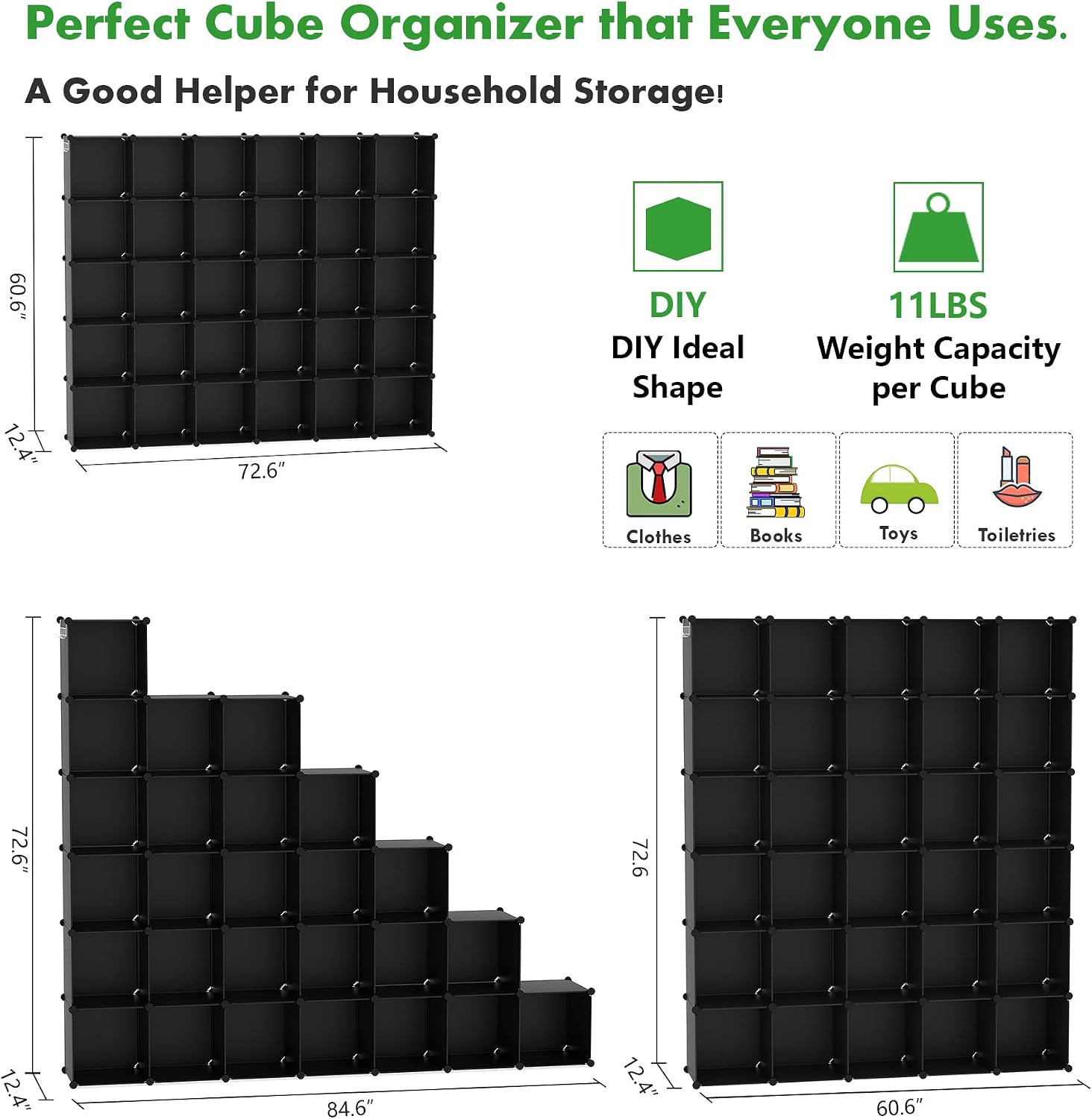 AUCT 14319 - $89 C&AHOME Cube Storage Organizer, 30-Cube Shelves Units, C - Image 3