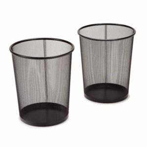 AUCT 13286 - 6 Gal. Round Mesh Trash Can Recycling Bin (2-Pack)