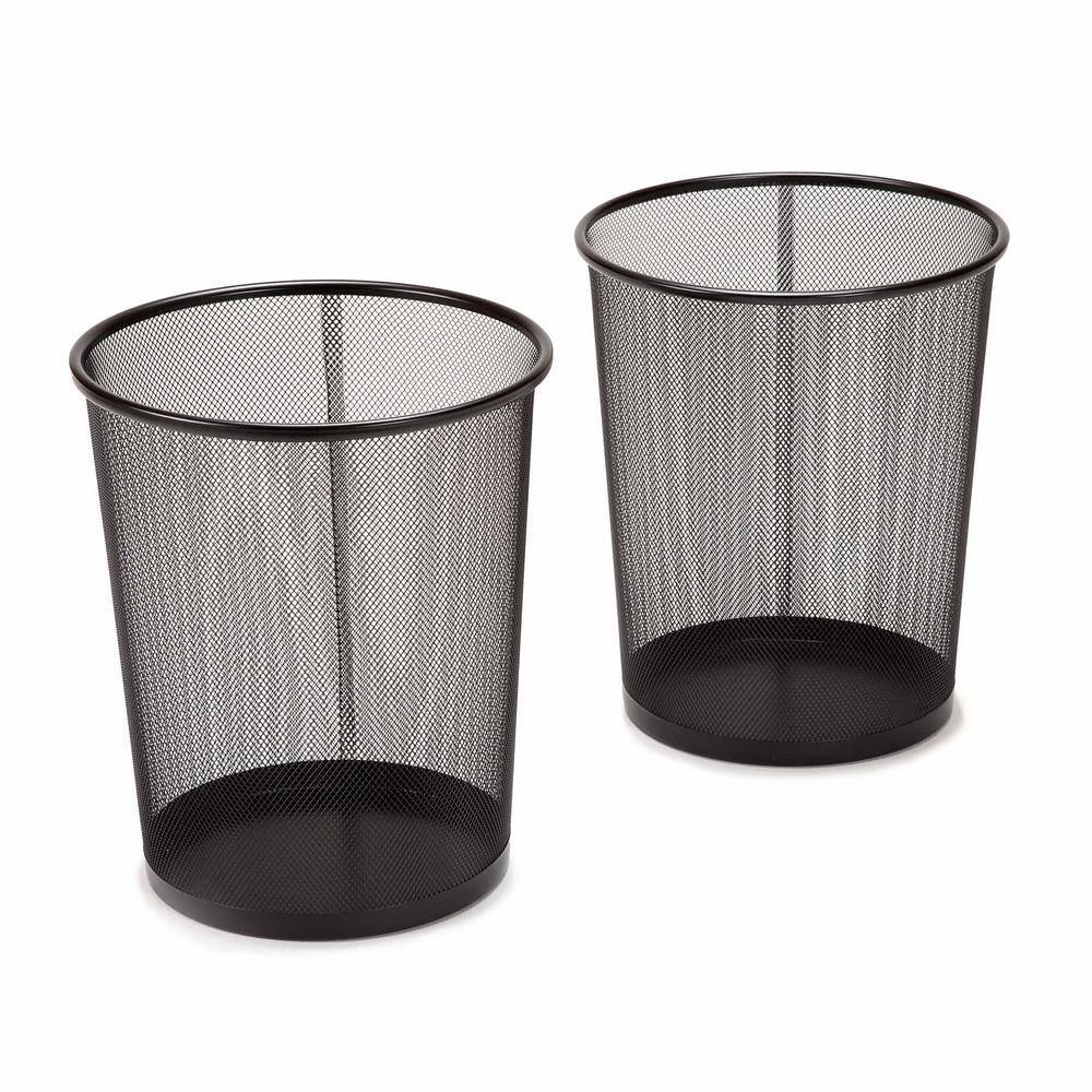 AUCT 13286 - 6 Gal. Round Mesh Trash Can Recycling Bin (2-Pack)