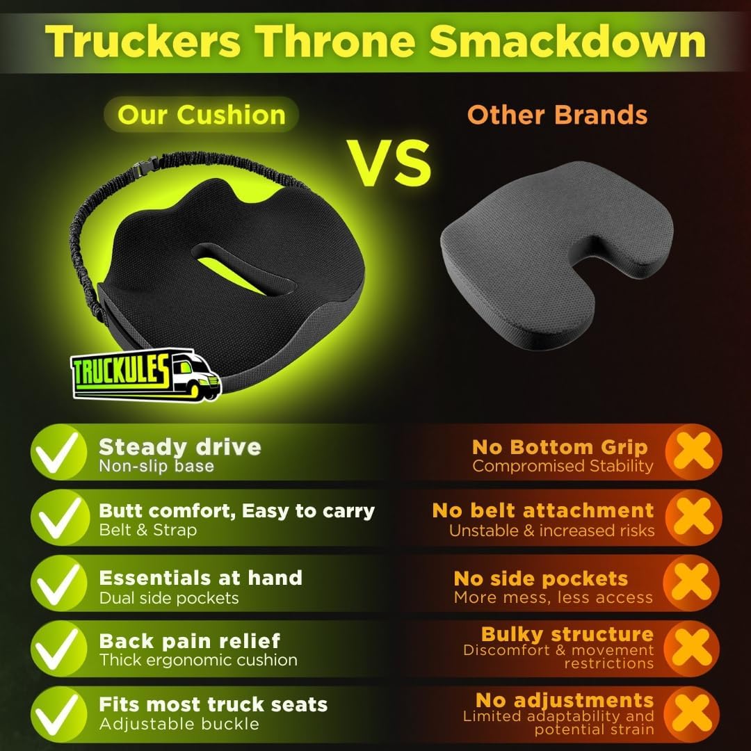 AUCT 13227 - Large Truck Seat Cushion for Truck Driver Seat Cushion - Upg - Image 4