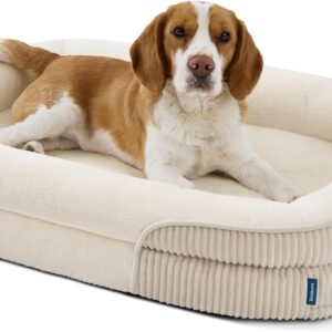 AUCT 13386 - $57 Bedsure Orthopedic Dog Beds Large Sized Dog - 360  Oval