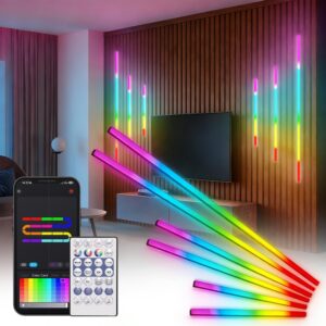 AUCT 14305 - $62 6 Pcs RGB+IC Slat Wall LED Lights for Acoustic Panels, W