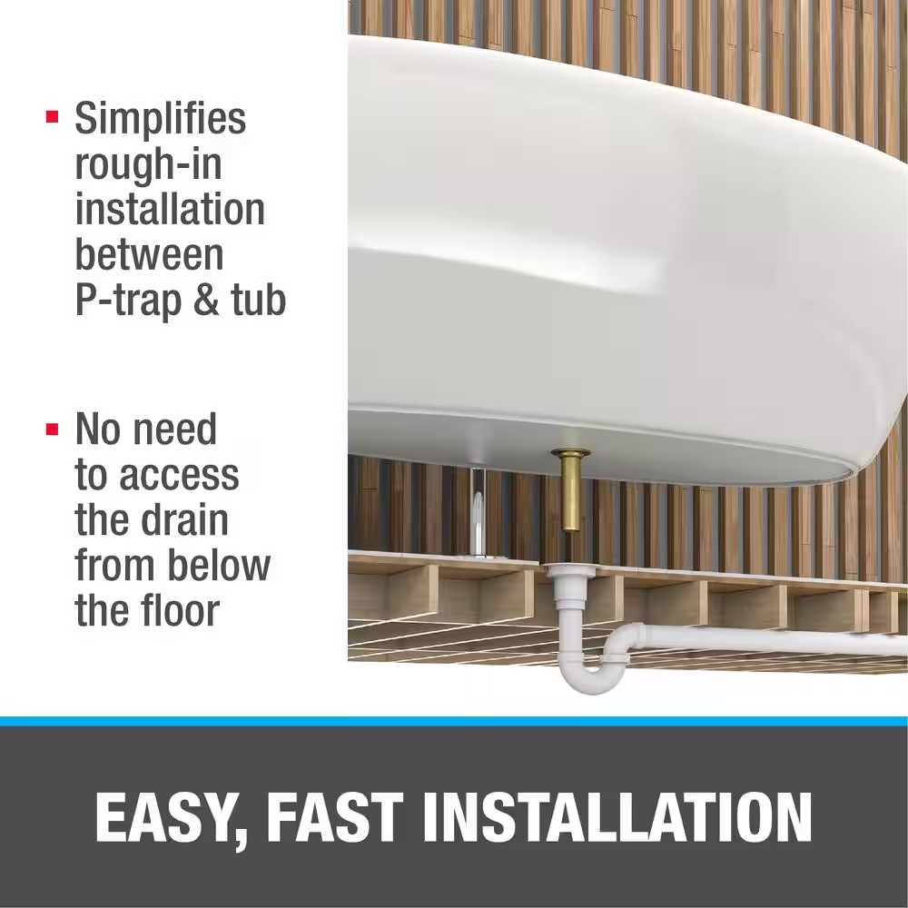 AUCT 14258 - $103 Oatey PVC Freestanding Tub Drain Kit - Image 3