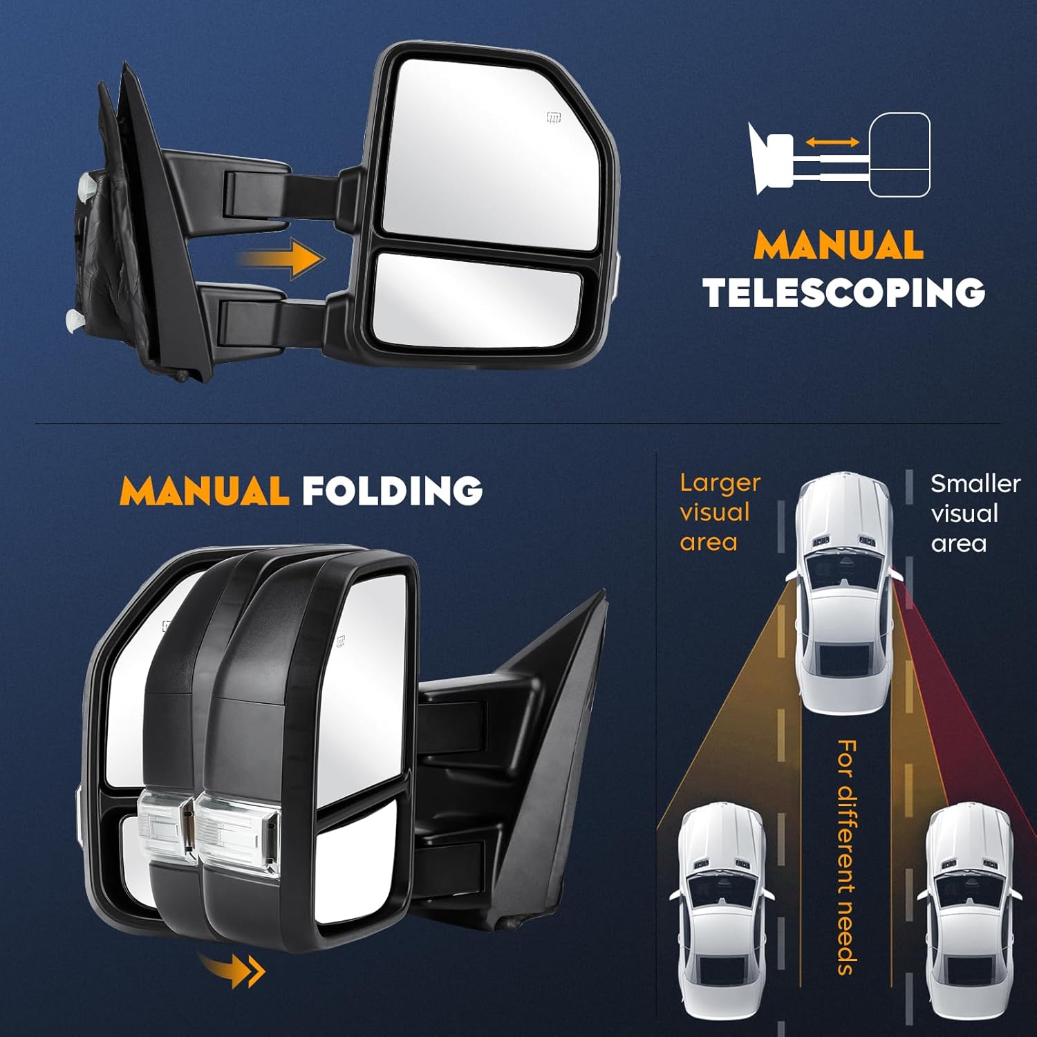 AUCT 13103 - $216 Towing Mirrors for Ford F-150 2015 2016 2017 2018 2019 - Image 4