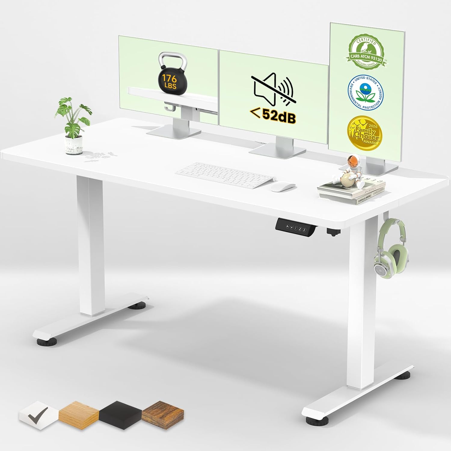 AUCT 14311 - $99 Veken 55 Inch Large Electric Standing Desk,Sit to Stand
