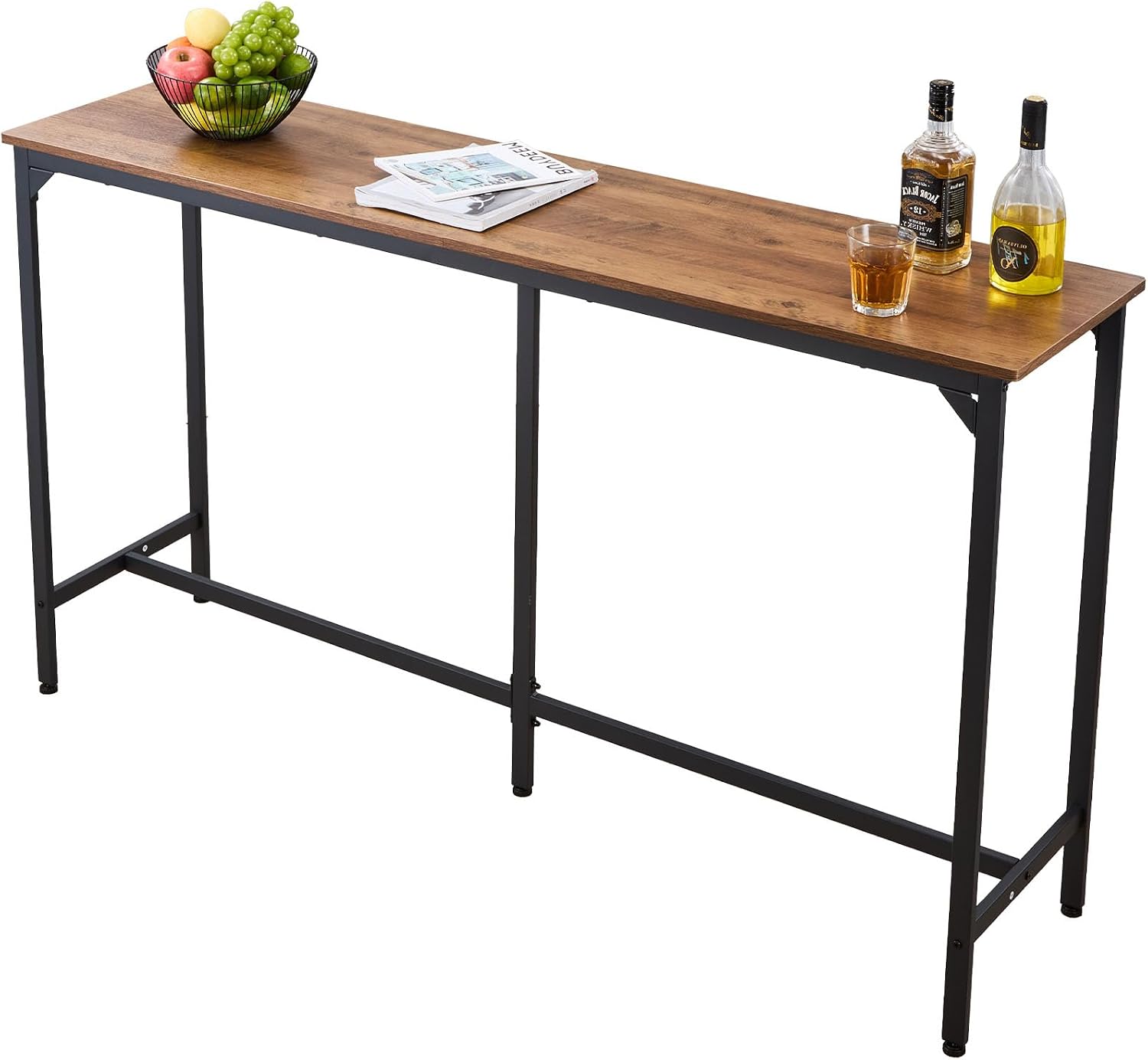 AUCT 14271 - $60 VEVOR Bar Table, Sturdy Metal Frame High Top Pub Table,