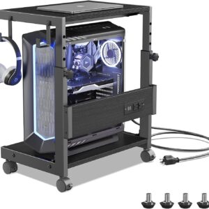 AUCT 13378 - $60 Computer Tower Stand with Charge Station and USB Chargin