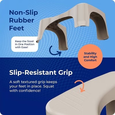 AUCT 12059 - Squatty Potty Simple Stool Taupe - Image 3