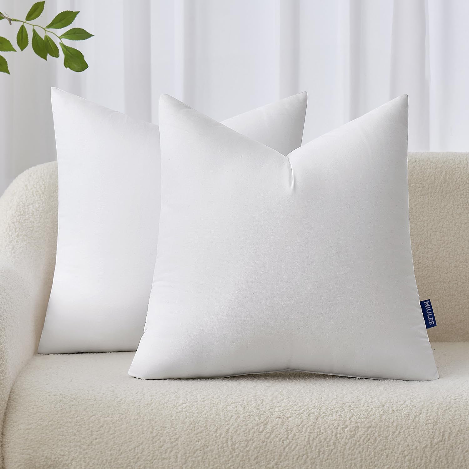 AUCT 13376 - MIULEE 18x18 Inches Pillow Inserts Pack of 2, Decorative Thr