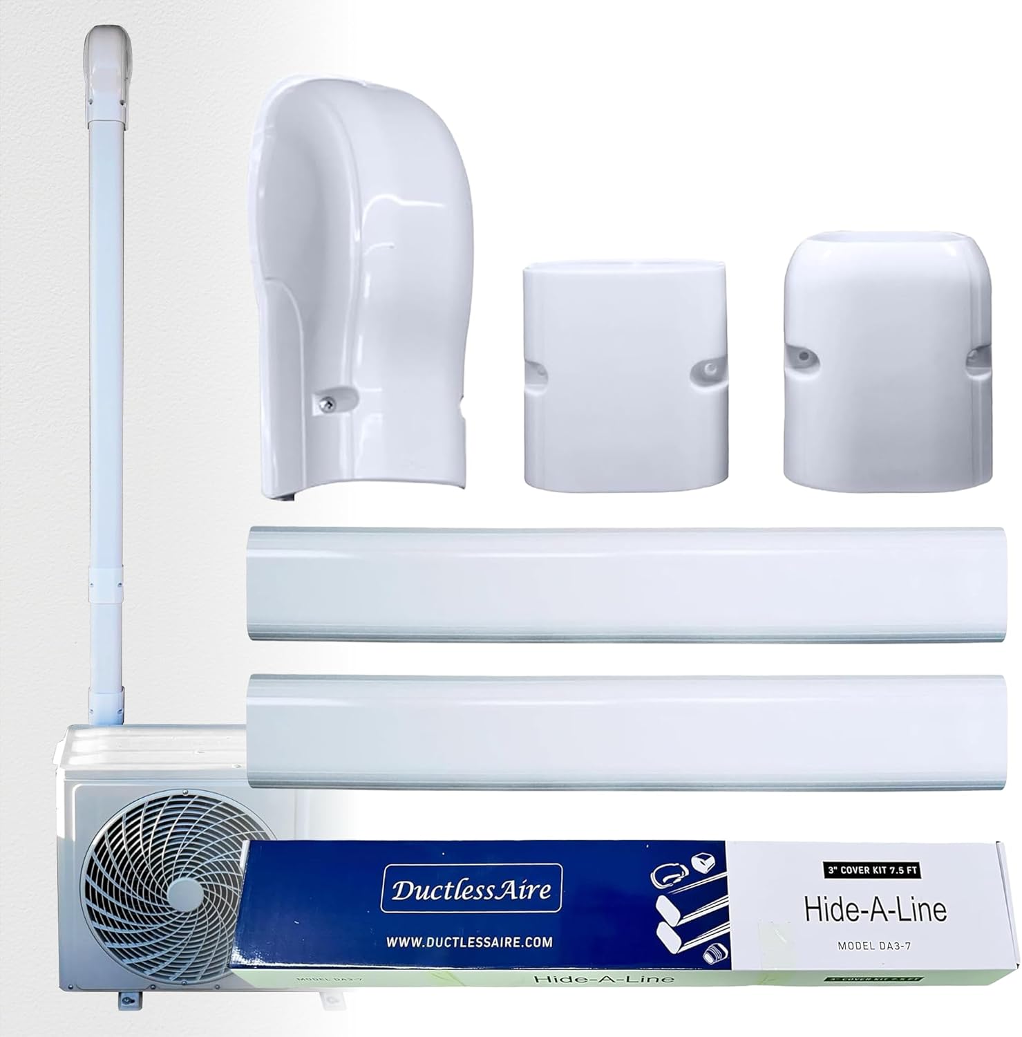 AUCT 12809 - DuctlessAire - Mini Split Line Set Cover Kit - Paintable Min
