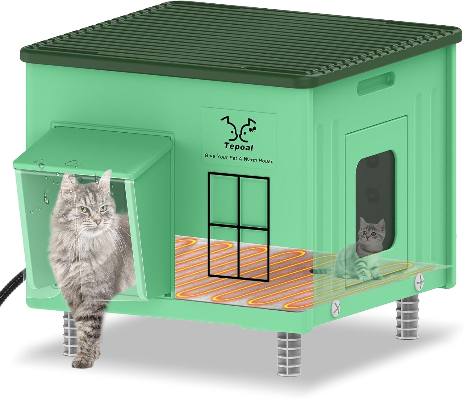 AUCT 12821 - $73 Indestructible Heated Cat House for Outdoor Cats in Wint