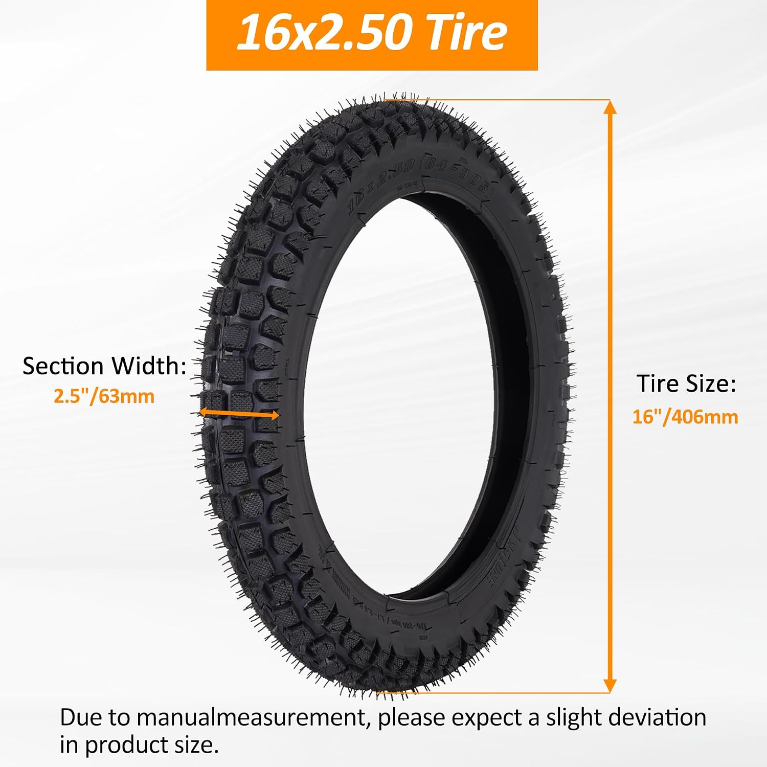 AUCT 13976 - RUTU 16x2.5 Tire and Inner Tube Set, 16x2.50 Scooter Tire fo - Image 2